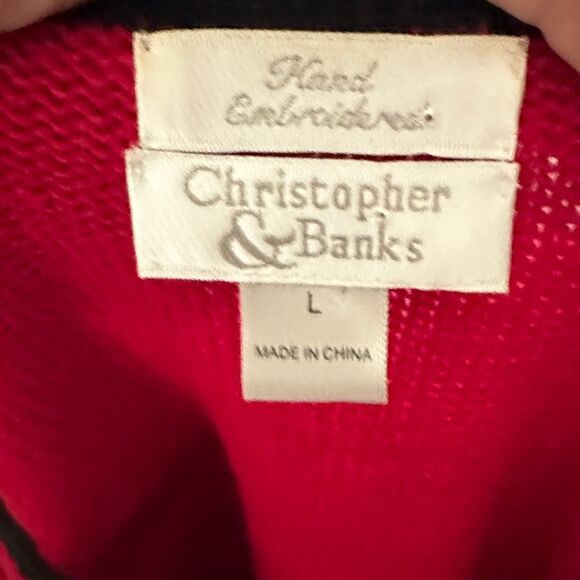 Christopher & Banks Hand Embroidered Cardigan Sweater - Picture 6 of 7